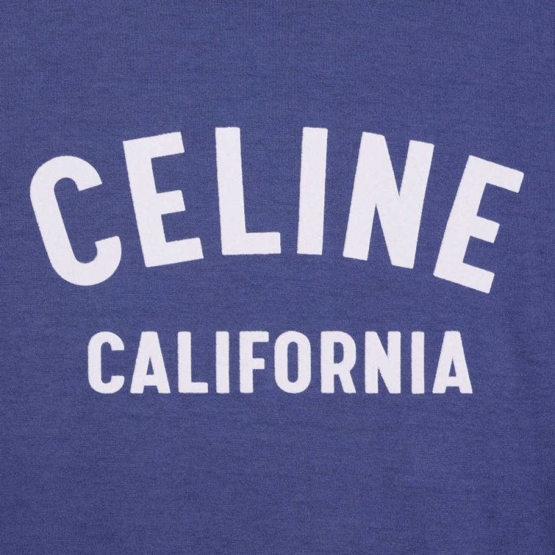 Celine california 70 s in cotton jersey T-shirts OBSCURE BLUE / LIGHT BLUE / CR | CL-592774