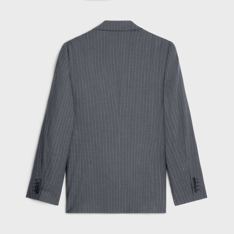 Celine classic in striped wool Jackets GRIS/CRAIE | CL-591985