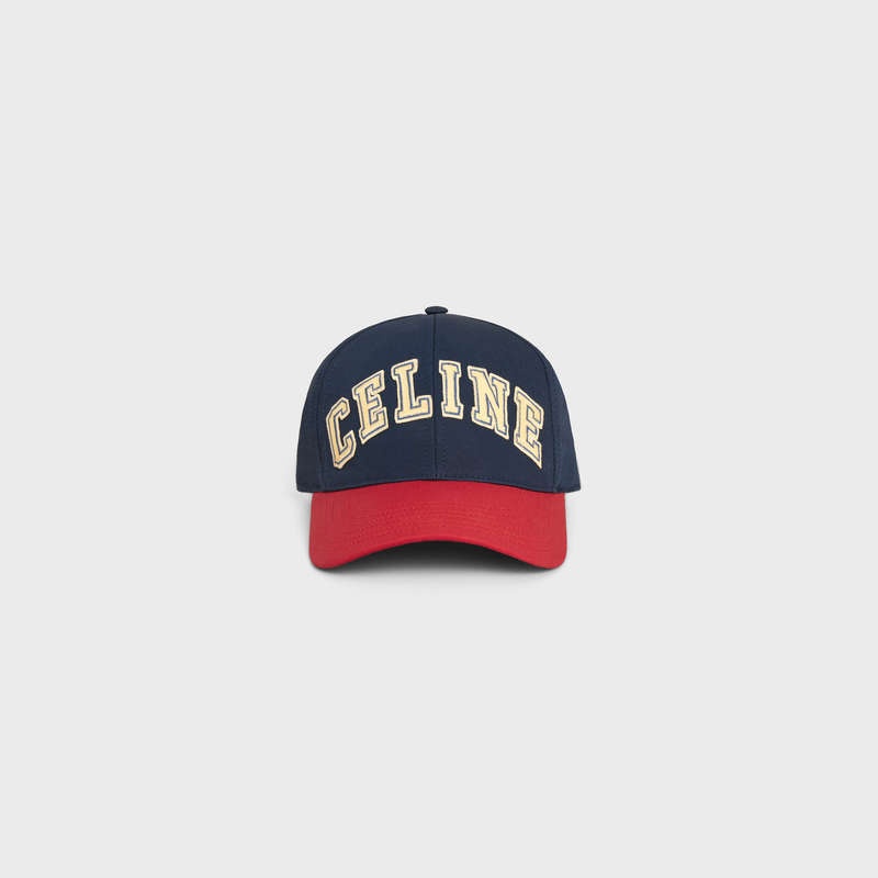 Celine college baseball in cotton Cap NAVY / RED | CL-591702