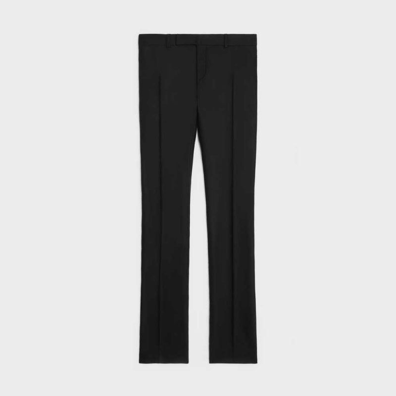 Celine dylan in cashmere flannel Pants Black | CL-592733