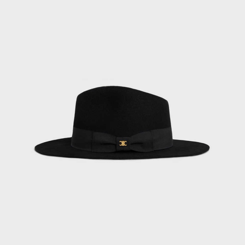 Celine fedora in felt Hat Black | CL-592339