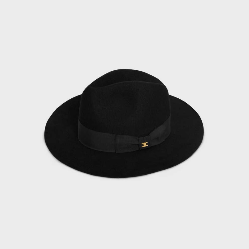 Celine fedora in felt Hat Black | CL-592339