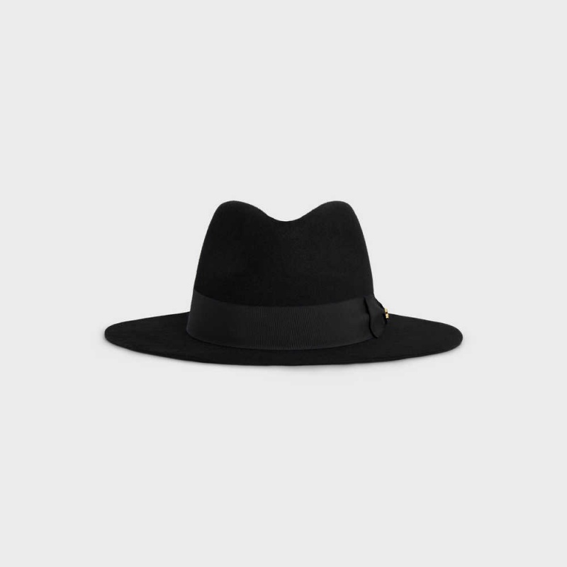 Celine fedora in felt Hat Black | CL-592339