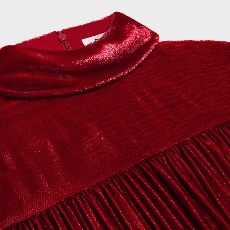 Celine gathered mini in flowing velvet lamé Dresses Rouge Theatre | CL-592843