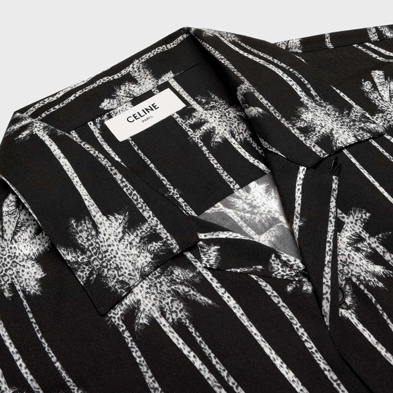 Celine hawaiian in printed viscose Shirts NOIR/CRAIE | CL-592142