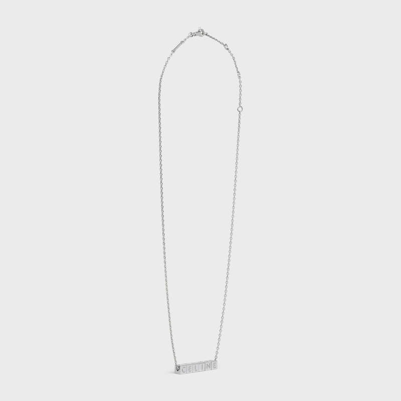 Celine in Brass with Rhodium Finish Necklaces Silver | CL-591665