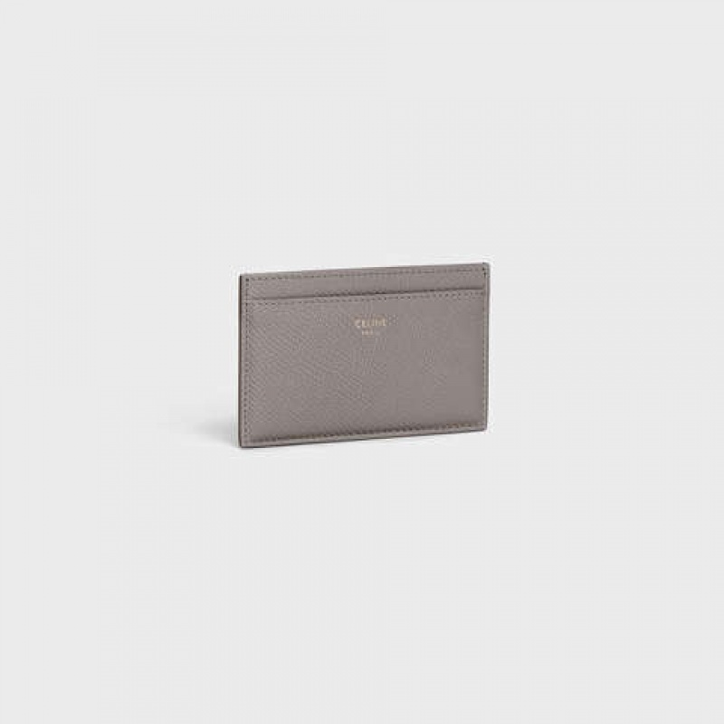 Celine in Grained calfskin Card Holders Pebble | CL-591802