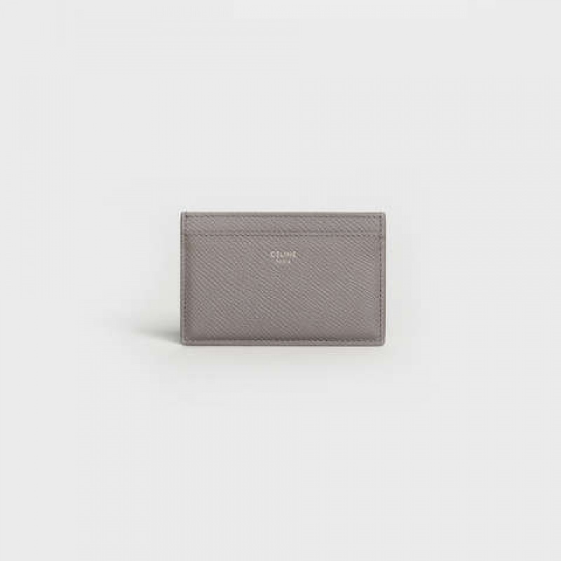 Celine in Grained calfskin Card Holders Pebble | CL-591802