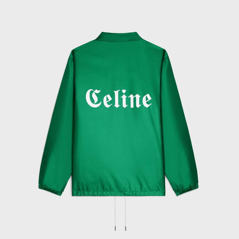 Celine long coach in lightweight nylon Blousons Green | CL-591950