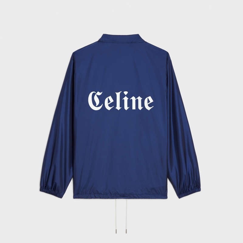 Celine long coach in lightweight nylon Blousons Navy blue | CL-591949