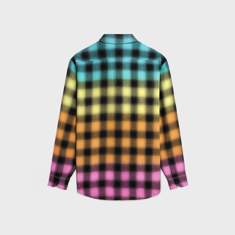 Celine loose in checked cotton linen Shirts Multicolor | CL-592159