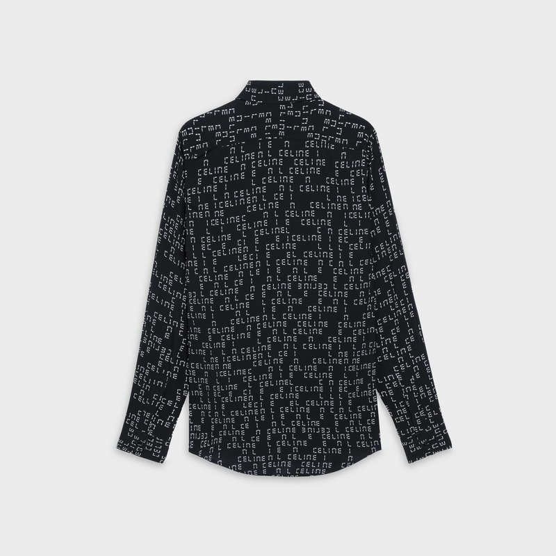 Celine loose in printed viscose Shirts NOIR/CRAIE | CL-592162