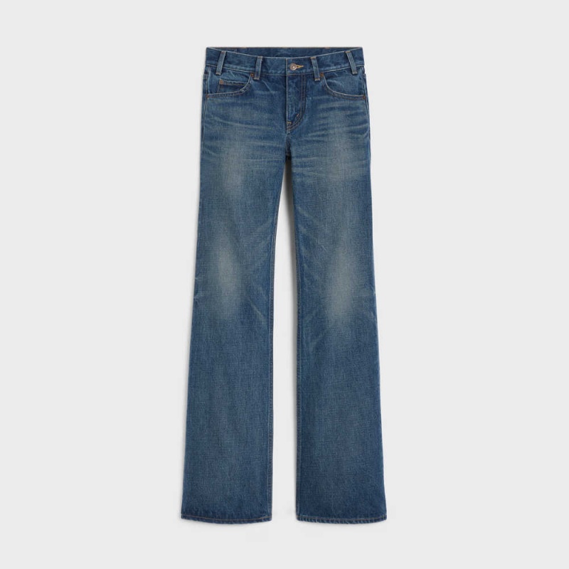 Celine low flare jeans in dark union wash denim Pants DARK UNION WASH | CL-592723