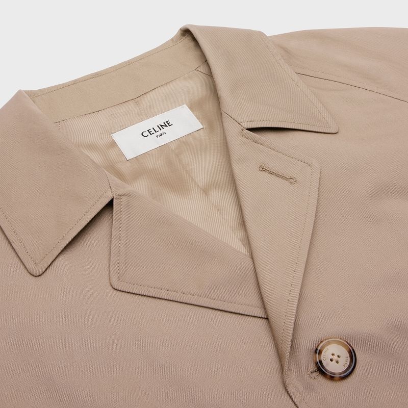 Celine oversized mac in technical cotton Coats Beige | CL-591974