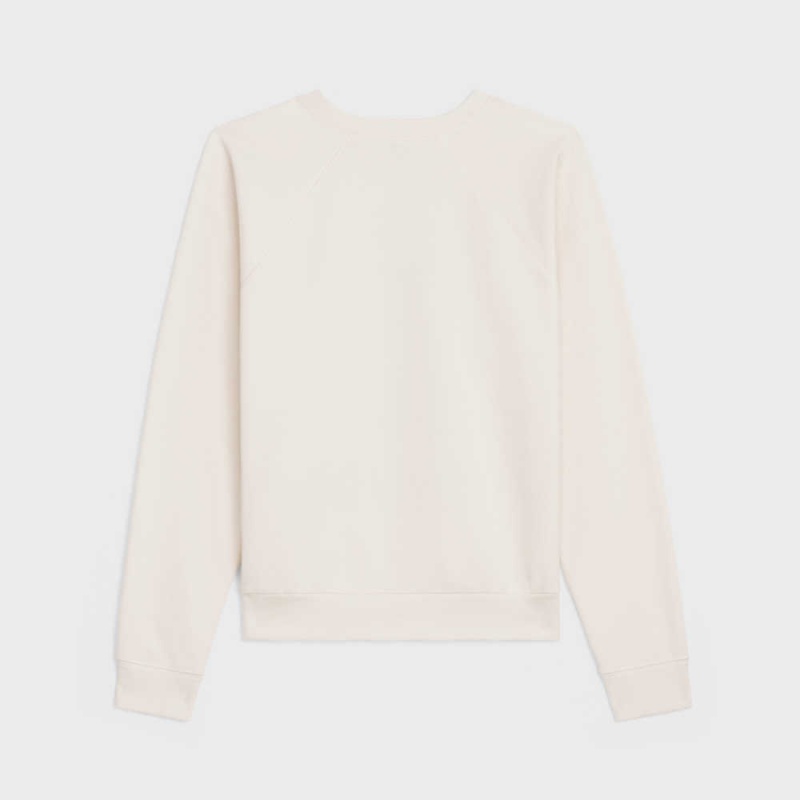 Celine paris anchor in cashmere fleece Knitwear LIGHT IVORY / BLEU ANCRE | CL-592709