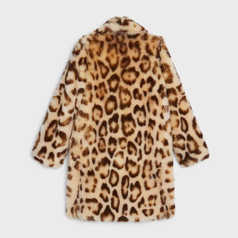 Celine peain leopard-print cashmere Coats Leopard | CL-591981