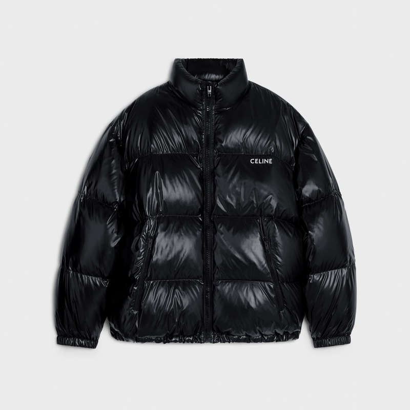 Celine puffer in lightweight nylon Blousons Black | CL-591971