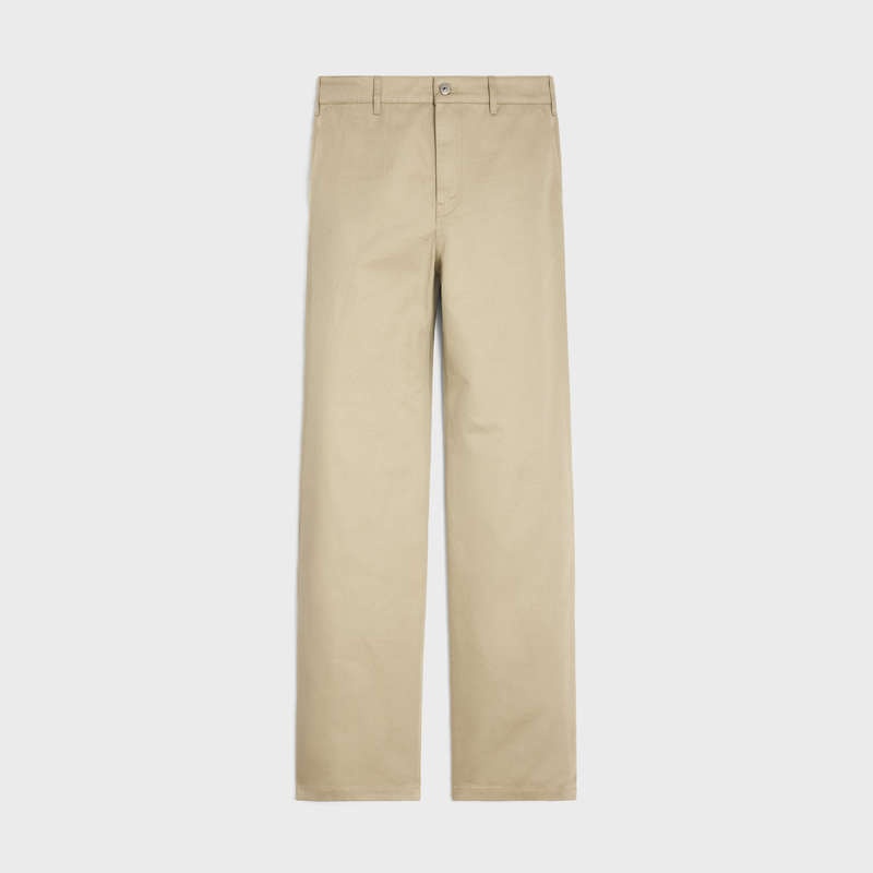 Celine straight chinos in cotton twill Pants Raw Wash | CL-592064