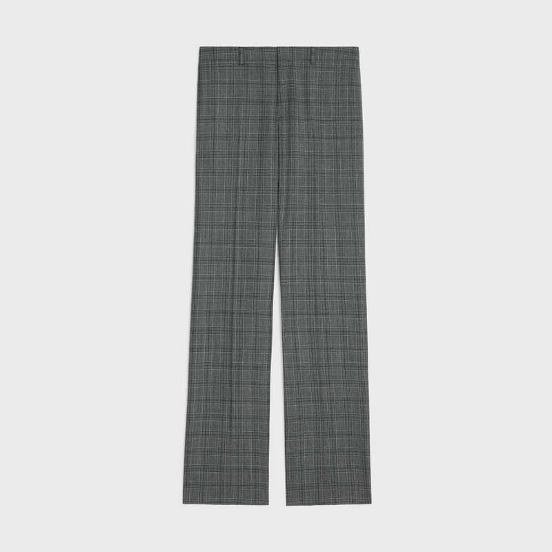 Celine straight in wool Trousers Black / Grey | CL-592010