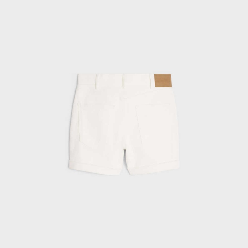 Celine suzanne in optic wash denim Shorts OPTIC WHITE WASH | CL-592746