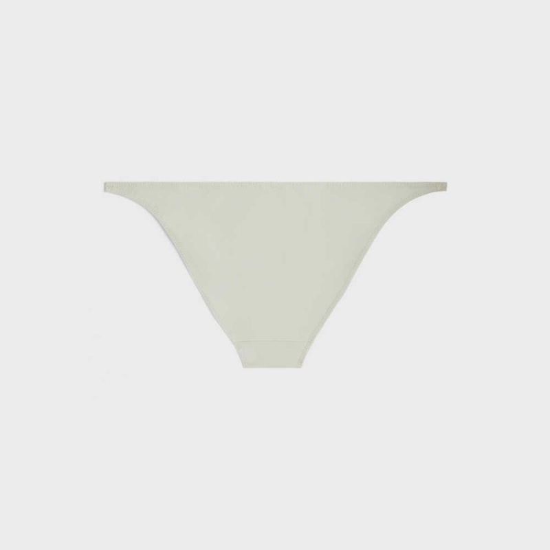 Celine triomphe bottom in matte jersey Swimwear Vert Amande | CL-592771