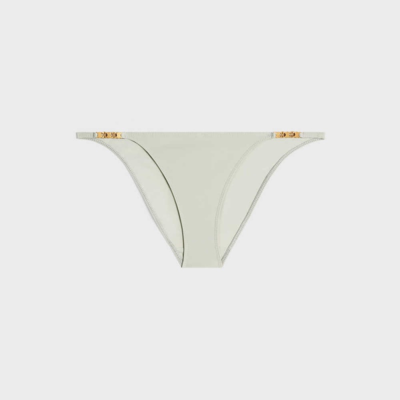 Celine triomphe bottom in matte jersey Swimwear Vert Amande | CL-592771