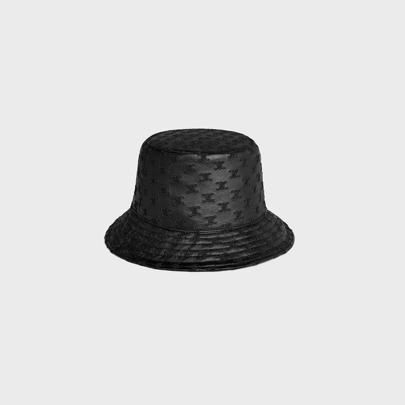 Celine triomphe bucket in soft Hat Black | CL-591704