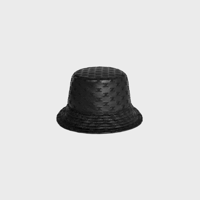 Celine triomphe bucket in soft Hat Black | CL-591704