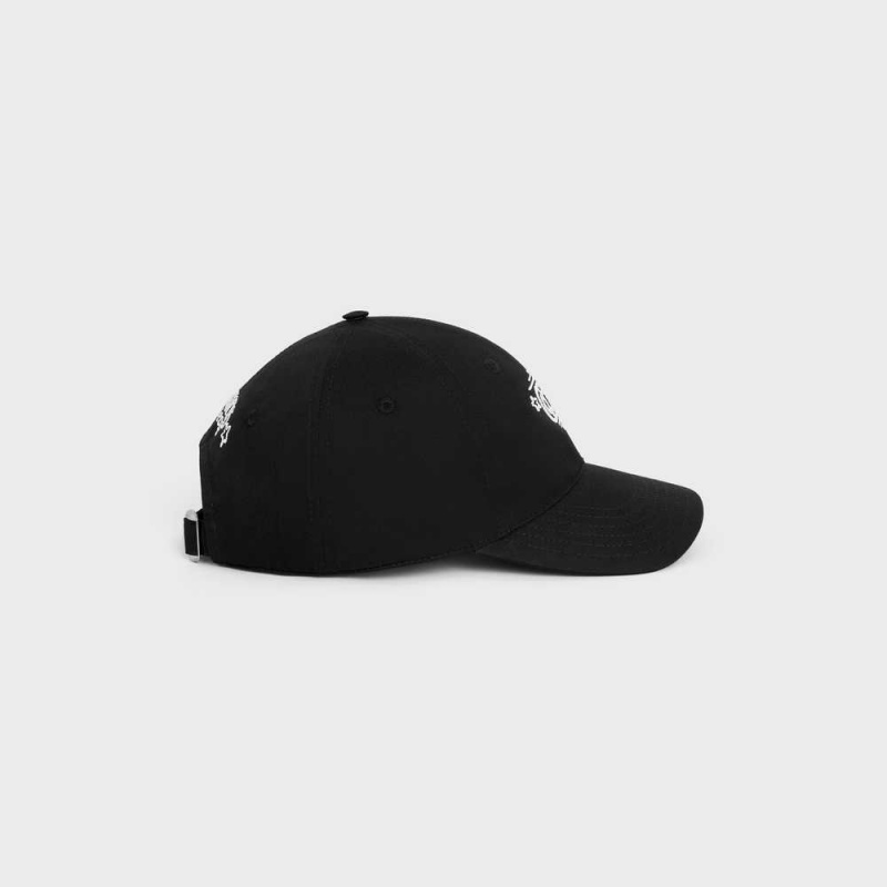 Celine wiltern baseball in cotton Cap Black | CL-592361