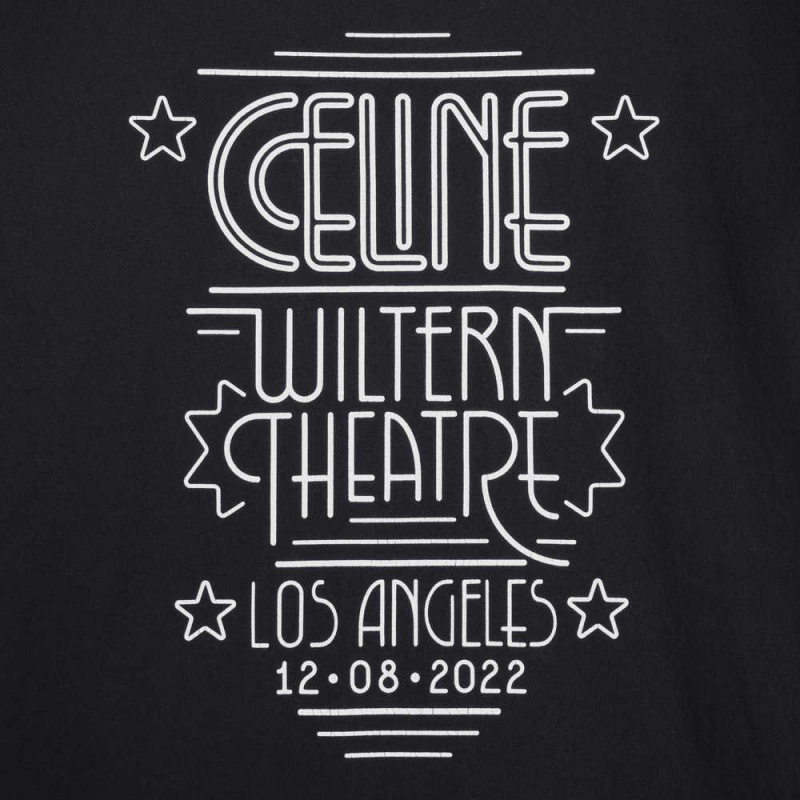 Celine wiltern in cotton jersey T-shirts Black / white | CL-592785